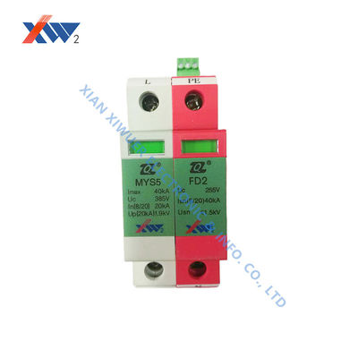 Buen precio XIWUER MYS5 Dispositivo de protección contra sobretensiones 40kA 385V 20KA AC 1P+NPE para fuente de alimentación de 380V en línea