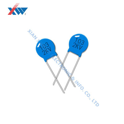 Buen precio Condensador cerámico de porcelana de alto voltaje 103M/2KV 10NF 2000V P7.5MM Azul en línea